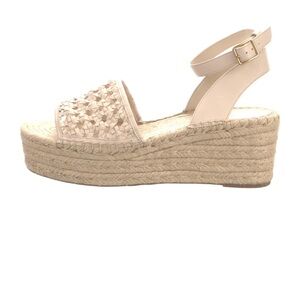 NWOT Tory Burch Basketweave Wedge Espadrilles